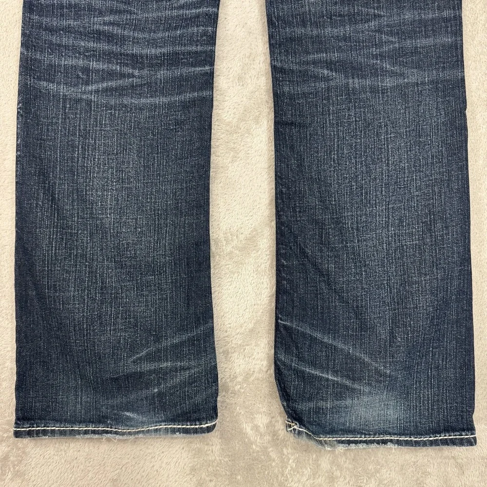 Silver Jeans Co Suki Mid Slim Boot Dark Wash Womens 34x33 Curvy Stretch Denim